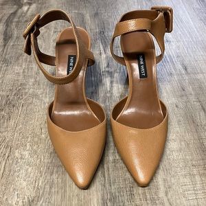 Nine West Caramel Strappy Heels